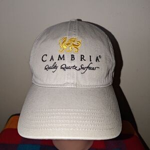 Cambria Embroidered Logo Letters Strapback Hat Cap